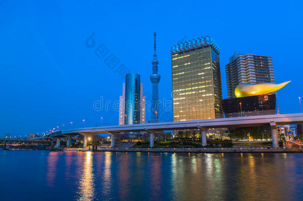 从住田河看东京天际线