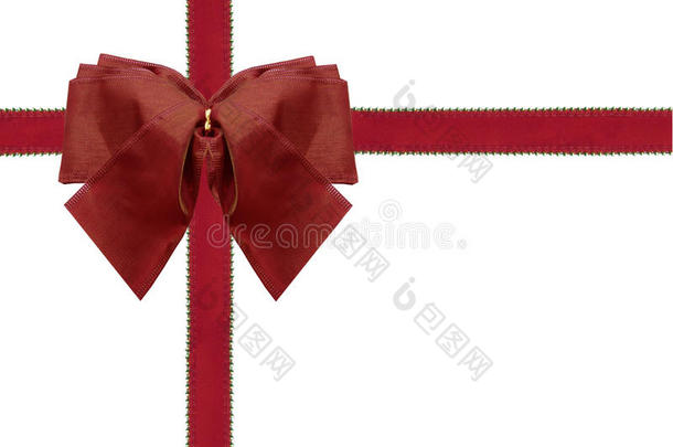 带红丝带和空白红丝带的空白包装礼品盒