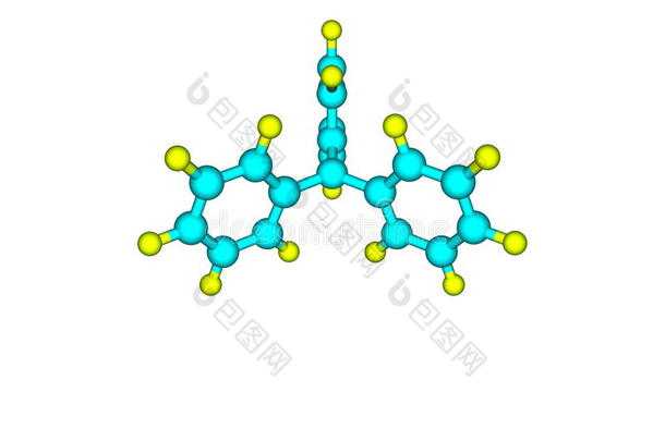 白纸上分离的三苯<strong>基</strong>甲<strong>基自由基</strong>分子