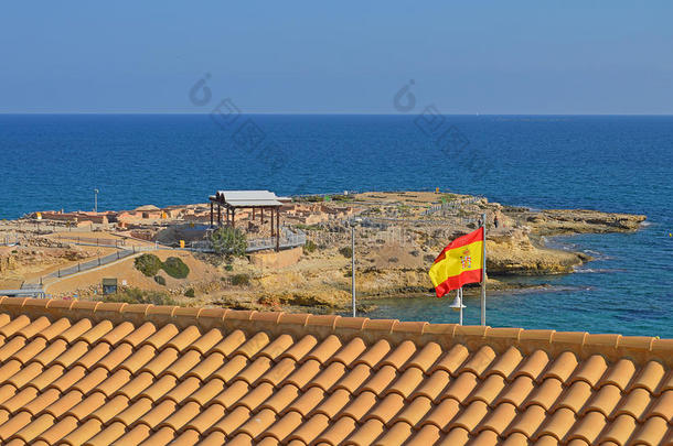 一座西班牙房子的海景