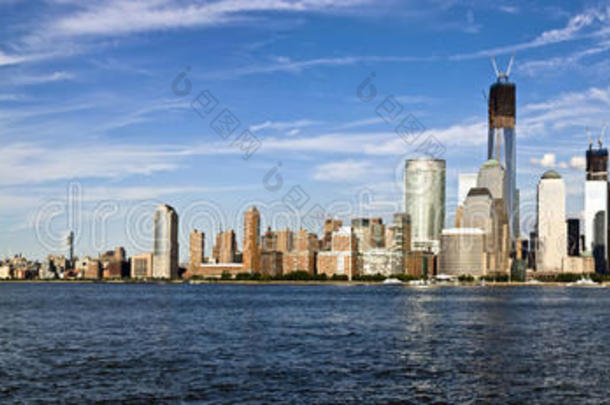 纽约曼哈顿天际线全景图