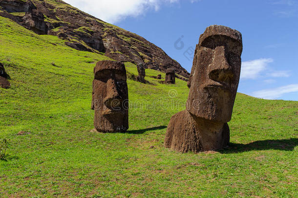 帕斯卡岛上的雕像。拉帕努伊。<strong>复活</strong>节岛