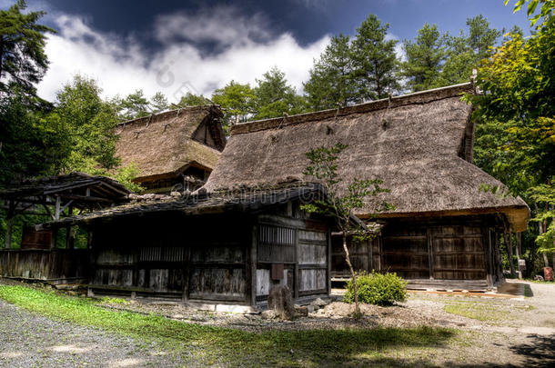 日本<strong>高山</strong>市hida no sato博物馆gassho zukuri风格的房子