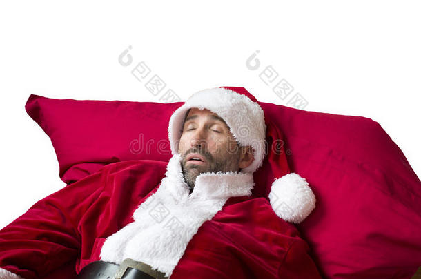 圣诞老人在睡觉