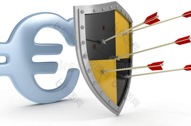 盾牌保护安全欧元货币安全