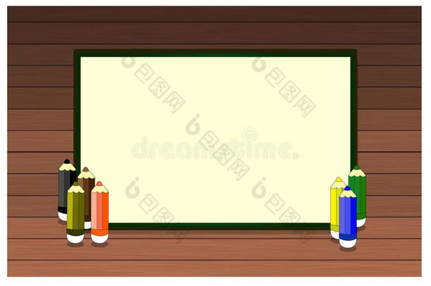 学校背景，有木头、铅笔和课文的地方
