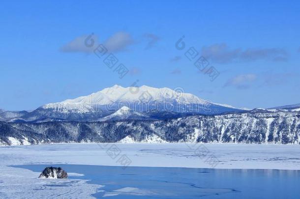 环境日本湖山自然的