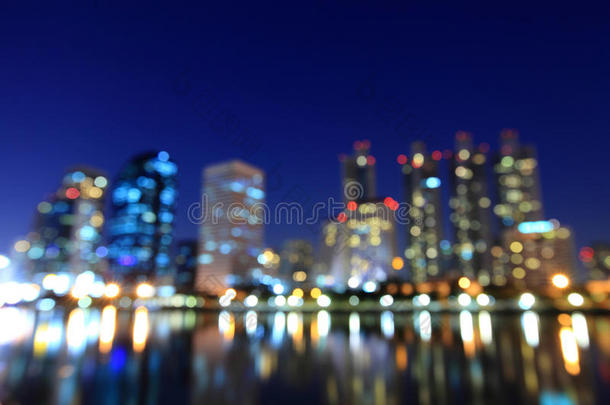 夜色城市-模糊照片，背景