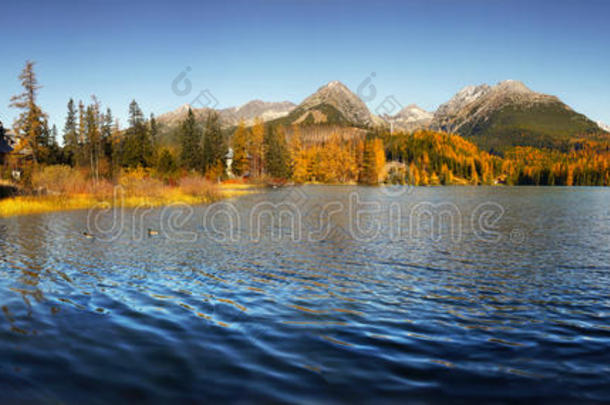 秋湖风光，山水全景