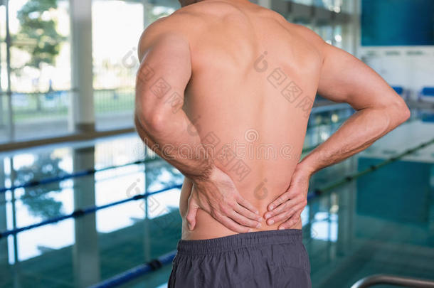 无袖中段适合游泳池背痛的游泳运动员