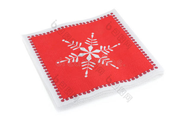 红色圣诞或节日<strong>餐巾</strong>纸又名<strong>餐巾</strong>纸，单独使用