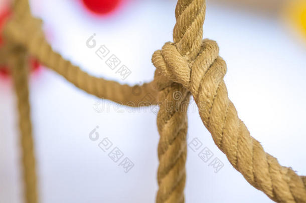 室内儿童游乐场的绳网