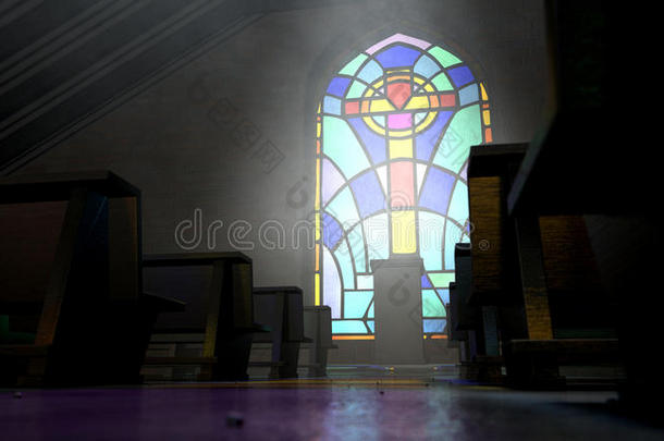 彩色玻璃窗教堂