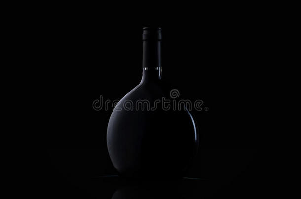 黑底酒瓶