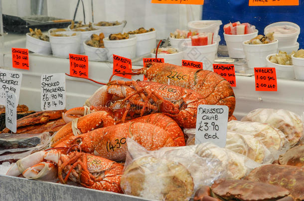 龙虾、螃蟹和其他贝类和海产品