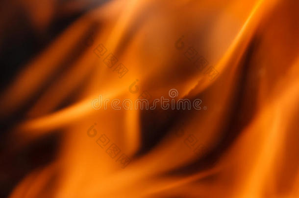 抽象的橙色火<strong>红波浪</strong>背景。