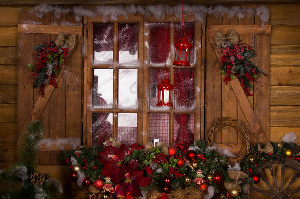 圣诞装饰品玻璃窗