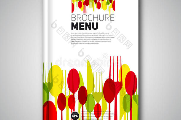 餐厅菜单卡设计模板，宣传册封面设计