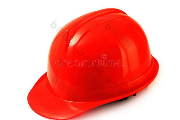 红色安全帽，白色，安全帽隔离夹持路径。