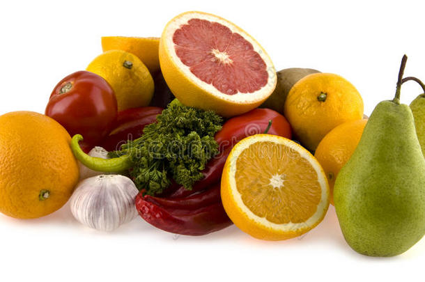 绿色食品和水果