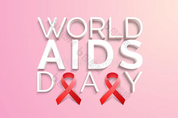 世界艾滋病日的<strong>海报</strong>或横幅设计。