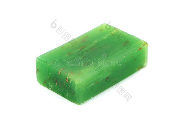 白底天然绿色草本香皂