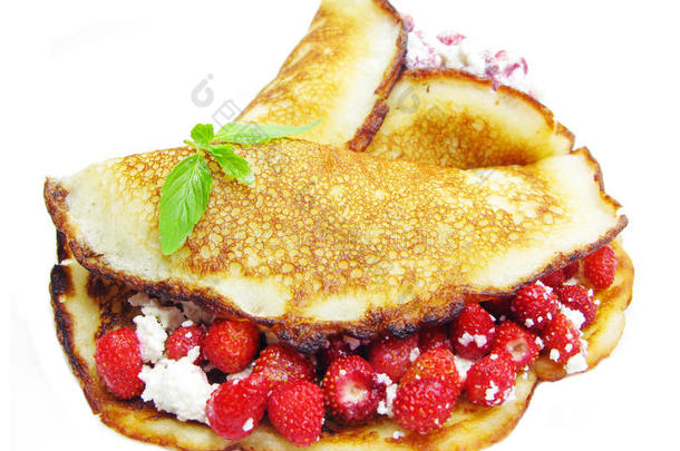 草莓果冻甜煎饼