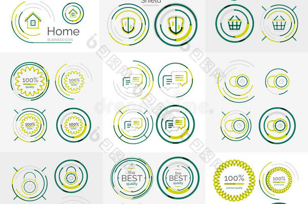 细线整齐设计大型logo系列