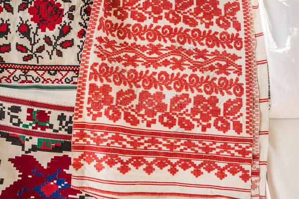 乌克兰中部地区的绣花毛巾