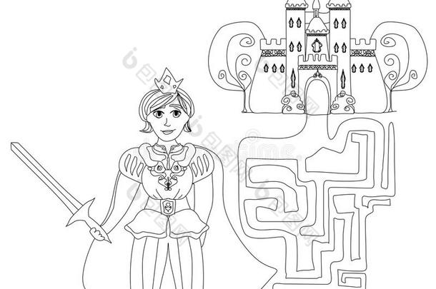 有趣的迷宫游戏：王子看城堡