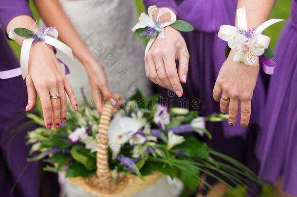 新娘婚礼鲜花和新娘花束