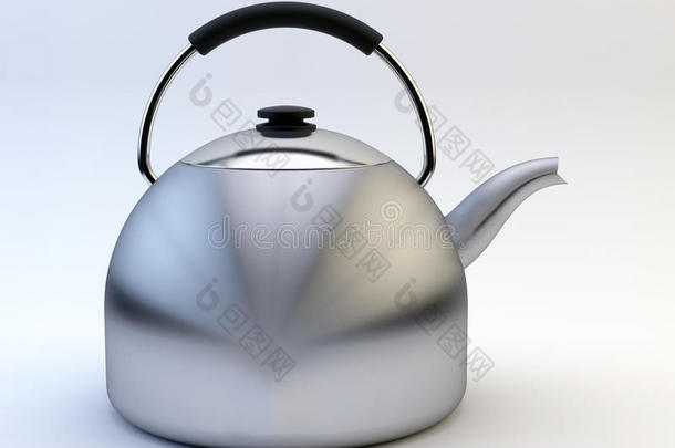 3d钢制茶壶
