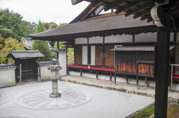 古代的花园历史的日本人枯山水