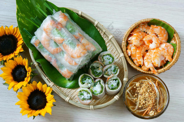 越南菜，果酱，色拉卷
