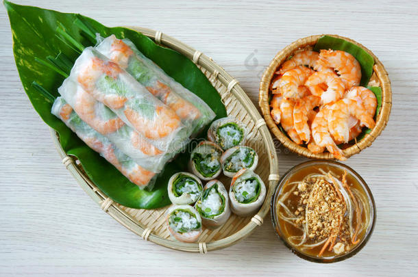 越南菜，果酱，色拉卷