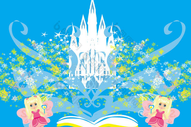 神奇的童话世界，童话城堡从书中出现