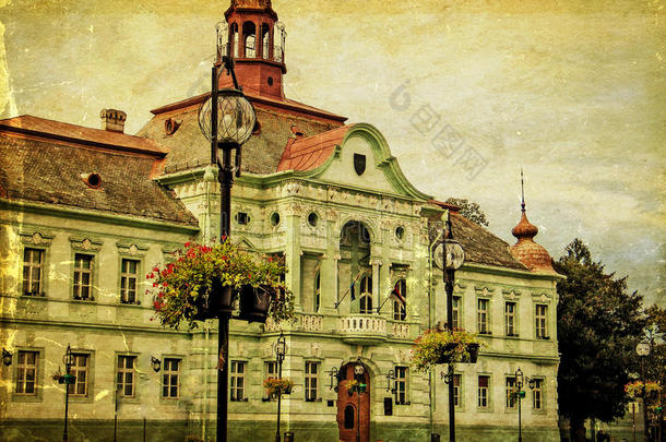 塞尔维亚zrenjanin市政厅大楼老照片