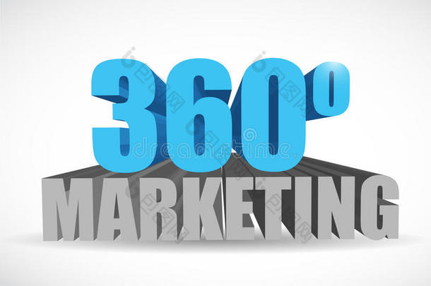 360营销标志插画设计
