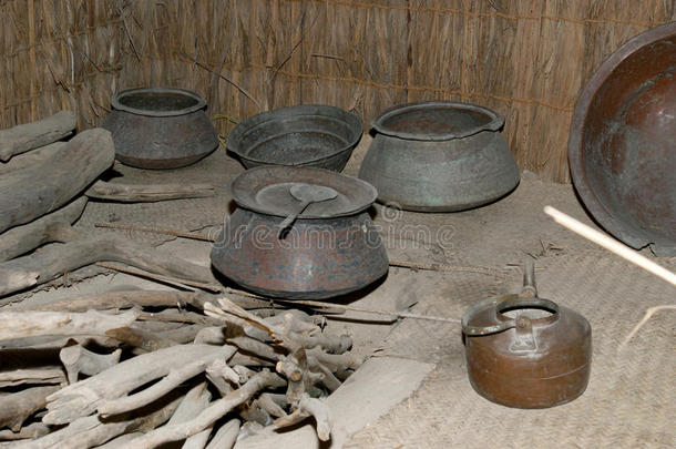 贝都因古董菜肴，迪拜博物馆，阿联酋