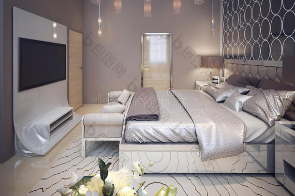 豪华现代风格的卧室