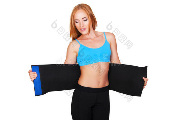 女子健身用腰带减肥