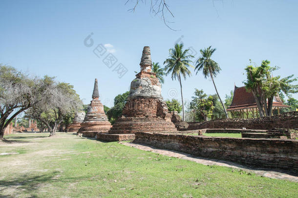 泰国大城府的佛寺寺