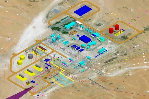 油气厂项目规划、三维模型规划