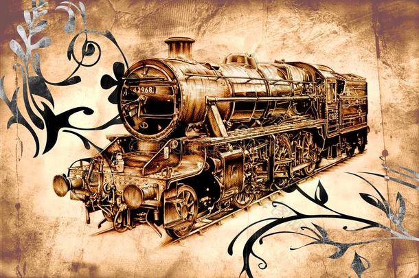 老式蒸汽机车发动机