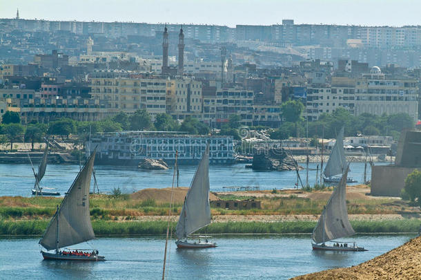 埃及-assouan-船费卢卡尼罗河