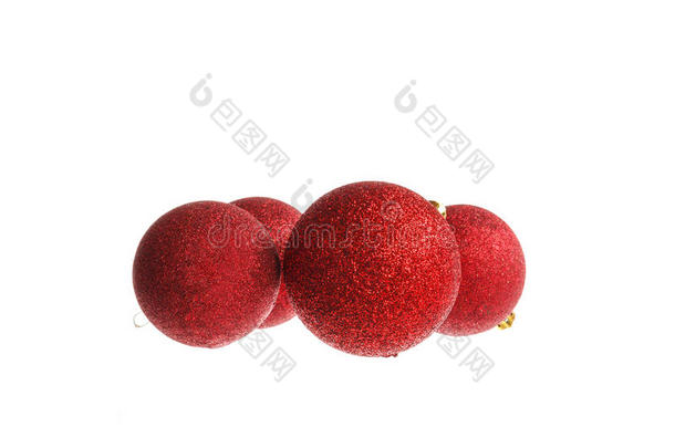 装饰红色<strong>圆球</strong>装饰圣诞树