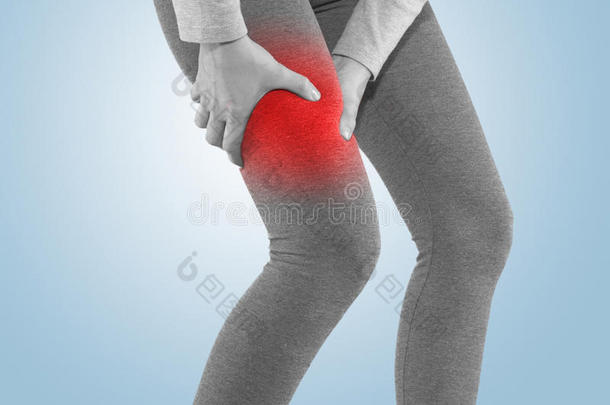 人体小腿疼痛与医疗保健理念。
