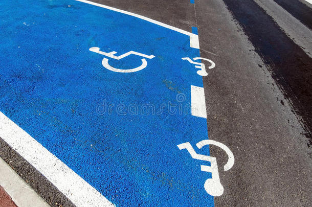 地区汽车蓝色残疾残疾人
