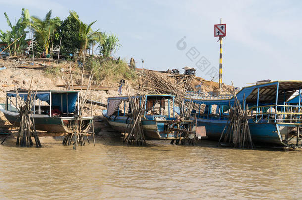 亚洲亚洲的银行船柬埔寨