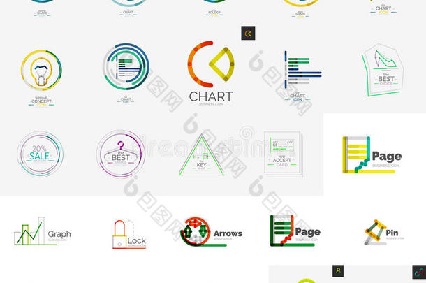 各种通用公司徽标集